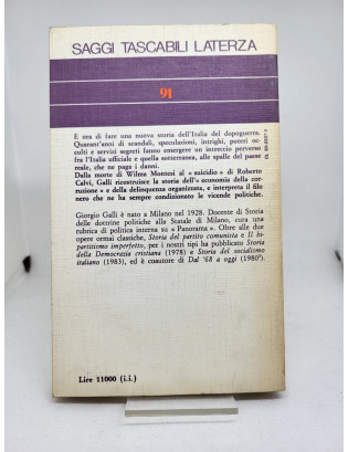 Giorgio Galli. L'Italia sotterranea. Storia, politica e scandali - Laterza 1983