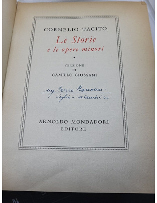 Cornelio Tacito. Le Storie e le opere minori - Mondadori 1944
