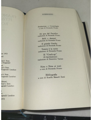 F. Scott Fitzgerald. Romanzi - I Meridiani Mondadori, Prima Edizione 1972