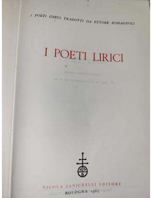 I poeti greci tradotti da Ettore Romagnoli - I poeti lirici