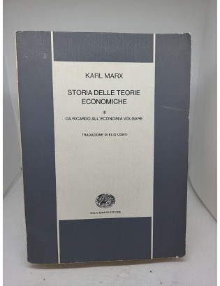 Karl Marx. Storia delle teorie economiche. 3 Volumi - Einaudi 1971
